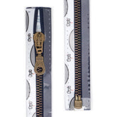 Rits deelbaar | Opti | metaal brons M60 | 65 cm | 210 donkerblauw Deelbare Rits OPTI - D - M60 - BRONS - 65 - CM - 210 - DONKERBLAUW
